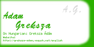 adam greksza business card